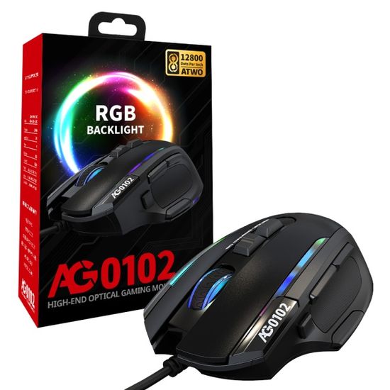 컴퓨터 PC 노트북 RGB 게이밍 유선 마우스 AG0102