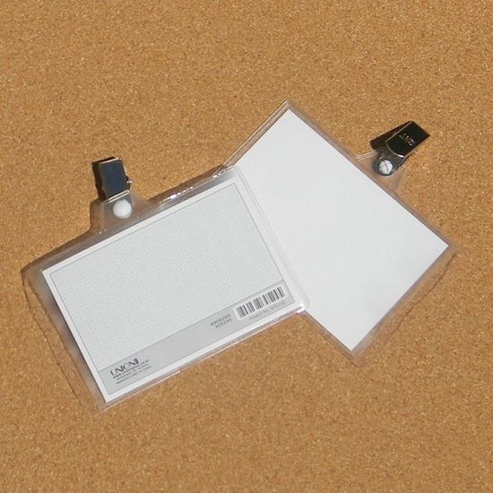 92x70mm 행사용 PVC 클립/집게명찰 NT0032-가로 50개