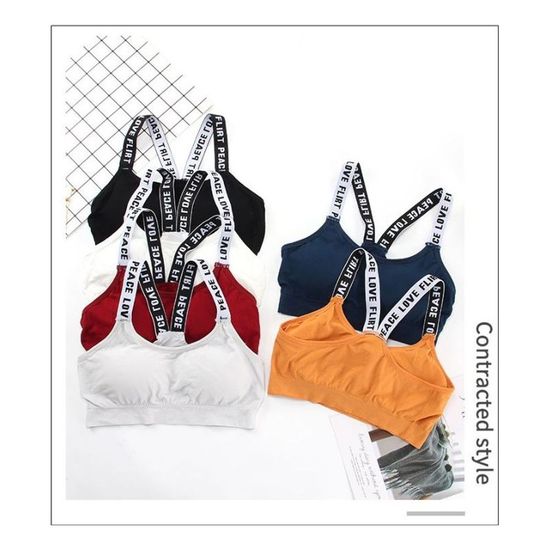 레터링 어깨끈 노와이어 스포츠브라(WB646A1)