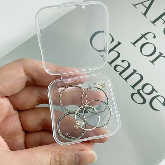 미니 플라스틱 케이스 투명 수납 보관함 다용도 사각