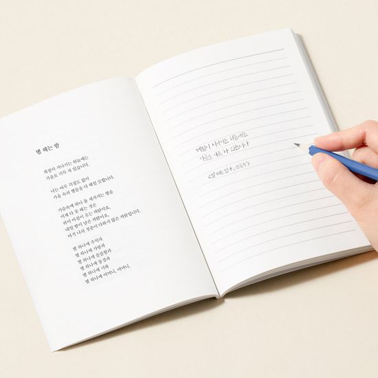 글입다 윤동주 하늘과 바람과 별과 시 필사노트 B6