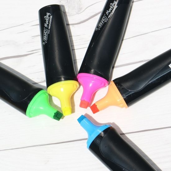 빅 3종류 라인 마킹 하이라이터 3Way 형광펜 1자루