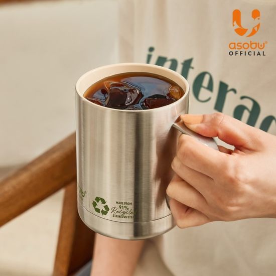 아소부 세라믹 스텐 진공 얼티밋머그 360ML 리사이클