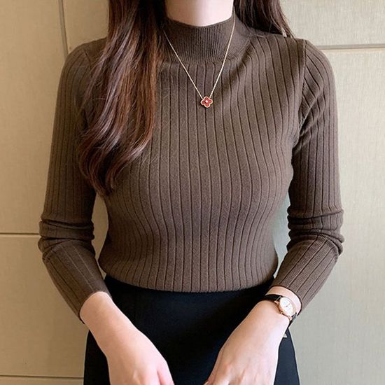 여성 반폴라 반목 티셔츠 목폴라 폴라티(WB1B753)