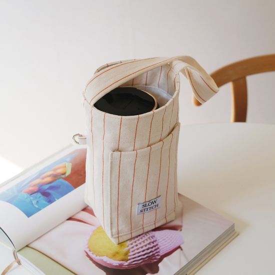 슬로우스티치 텀블러백 ( Stripe orange )