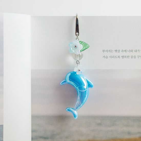 돌고래의 여름 책갈피 금속 북마크