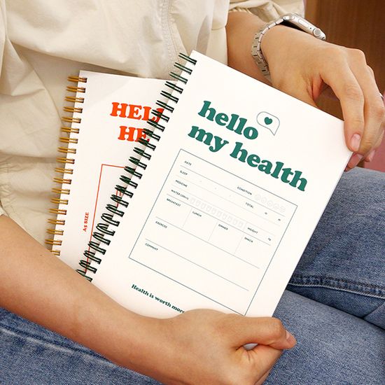 기본 A5 건강 일지(식단, 건강체크, 데일리, 6개월)