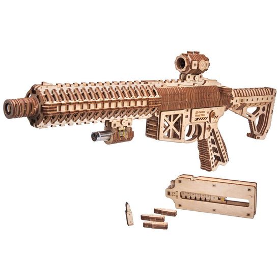 3D나무퍼즐 어썰트 라이플 작동모형 만들기(WDB87D9)