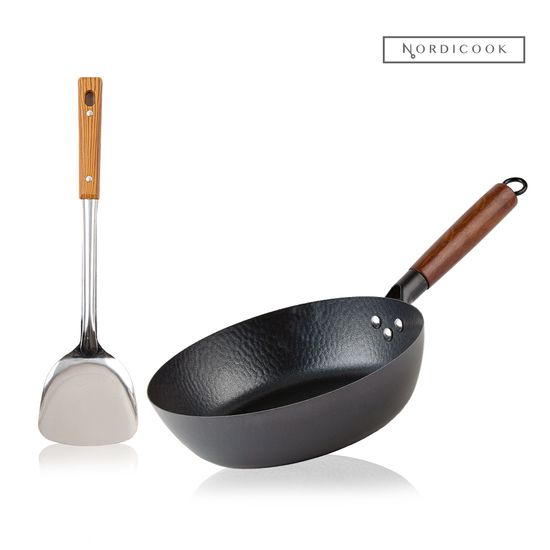 [노르디쿡] IH 코팅 무쇠팬 28cm+뒤집개 세트