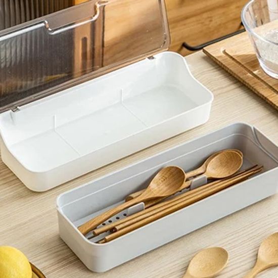 뚜껑있는 분리형 물빠짐 수저통 수저보관함