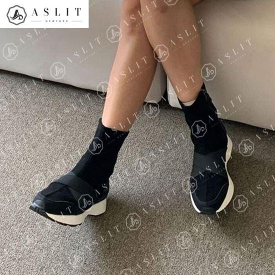 [애슬릿]소 가죽 앙고라 니트 밴드 삭스 앵클 운동화