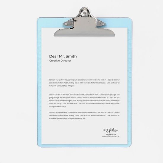 오피스잇 투명 집게 클립보드 2p세트(A4) 결재 서류판