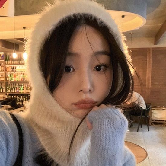 어나더뷰 헤일 퍼 앙고라 바라클라바 모자 1715