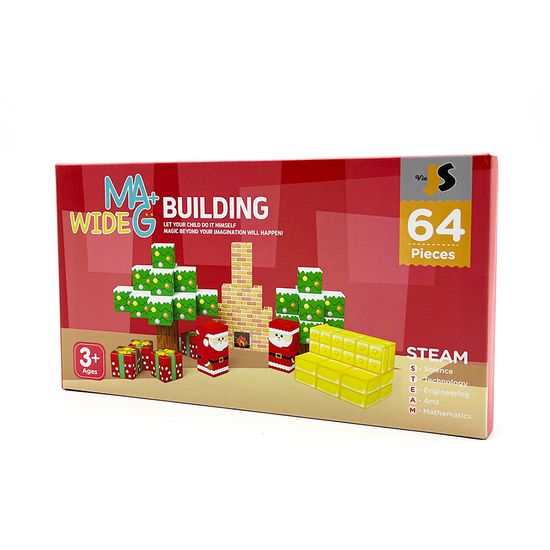 와이드맥 STEAM 크리스마스 자석 블럭 큐브 장난감 