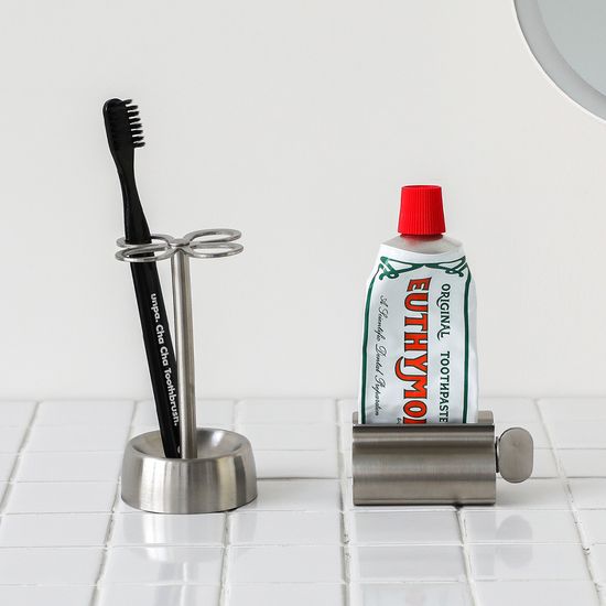 스텐 칫솔꽂이 치약짜개 2종 세트 