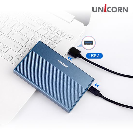 유니콘  HDD-800VA USB3,2 Gen2 2,5인치 HDD SSD 외장
