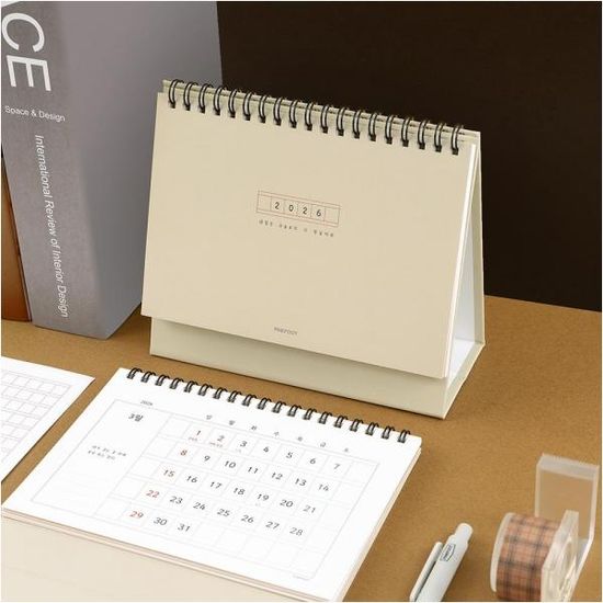 핑크풋 2026감성원고지탁상달력