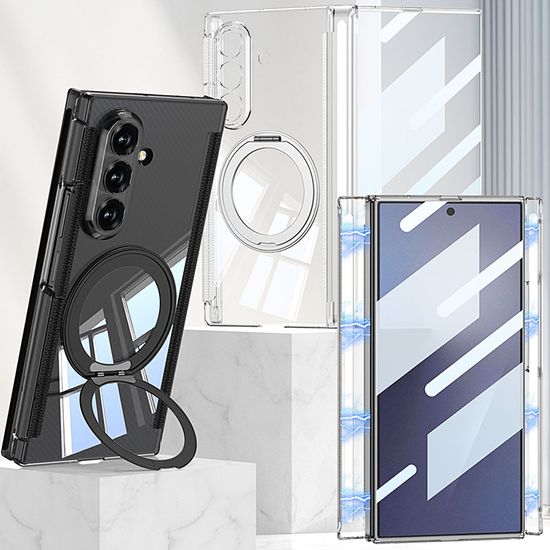 갤럭시 트라이폴드 맥세이프 그립 링 슬림 투명케이스