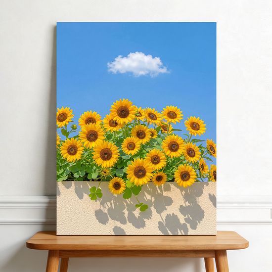 행운 해바라기 정원 꽃 그림 거실 인테리어 액자