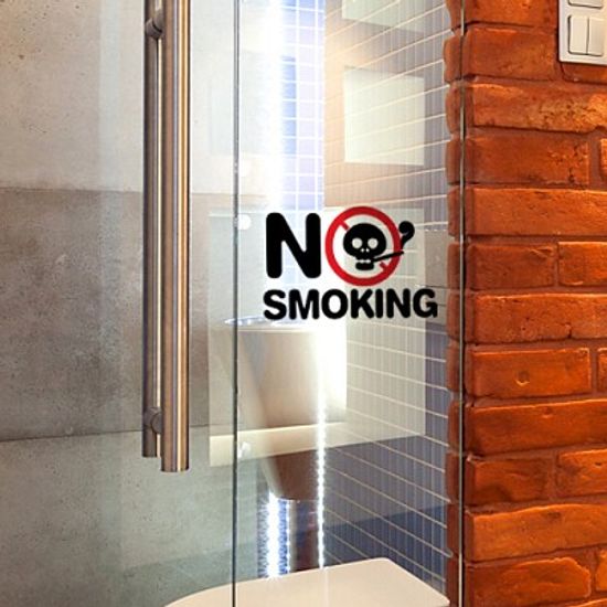 해골 골골이_금연스티커2 2piece [포인트스티커/매장스티커]