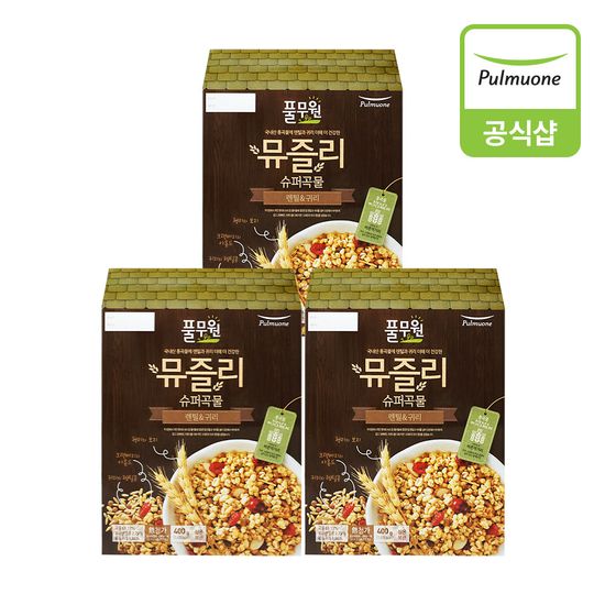 풀무원 뮤즐리 슈퍼곡물 렌틸귀리 400g 3개