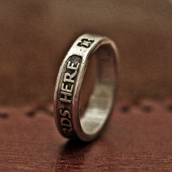 RS-150 양각 로마체 반지