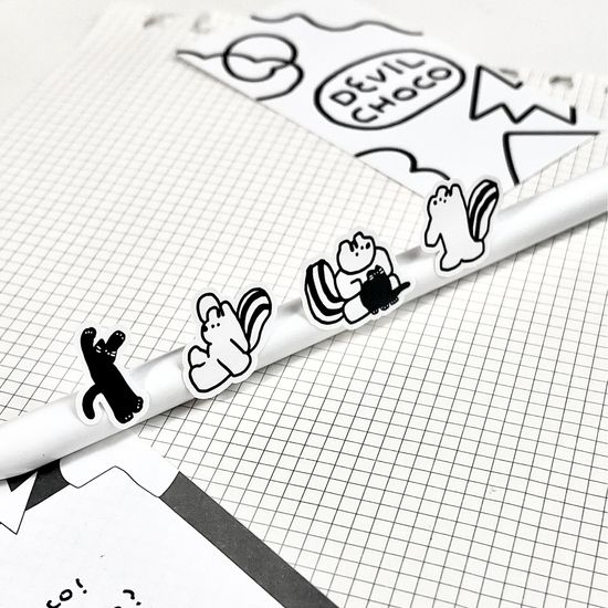 [데빌초코] 구애의 춤사위 리무버블 씰 스티커