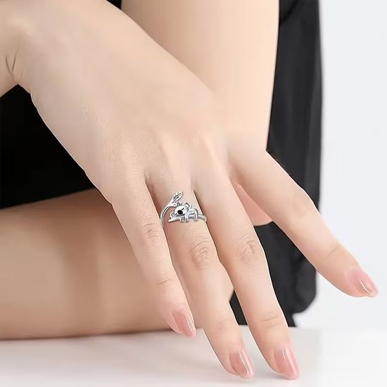 팬더 코알라 반지 오픈링 애끼 검지 우정 커플 반지