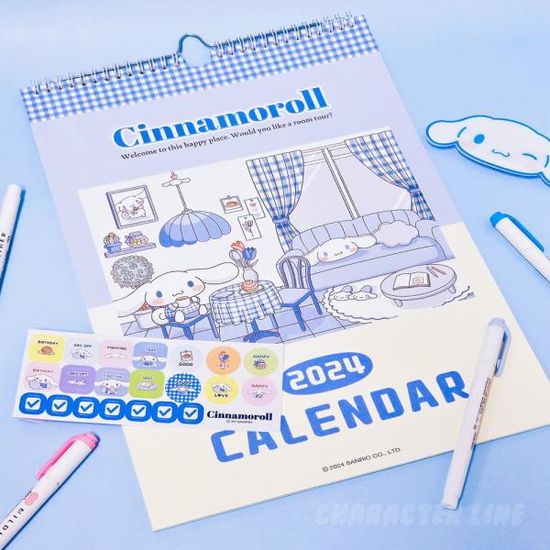 2024년 산리오 시나모롤 TODO 벽걸이달력스티커포함