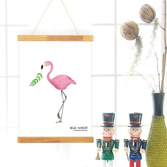 플라밍고 트로피칼 패브릭포스터 L Size+행잉액자 set