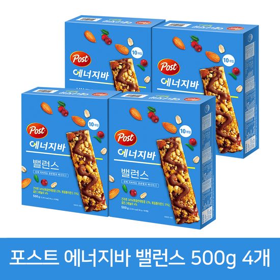 포스트 에너지바 밸런스 500g 4개