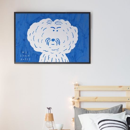 나의 작은 강아지_블루 (Art Print)/ 일러스트 액자