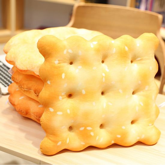 푹신푹신 비스킷 쿠키 과자 사각 원형 방석 쿠션