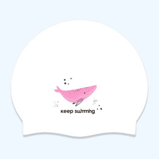 실리콘 수모 디자인 제작 핑크고래 화이트(WFFQE0J)