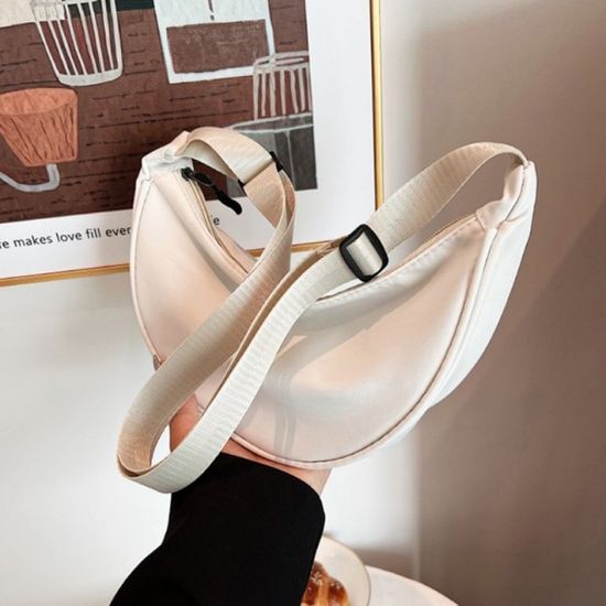 여행 반달 미니 크로스백 나일론 가벼운 핸드폰 가방