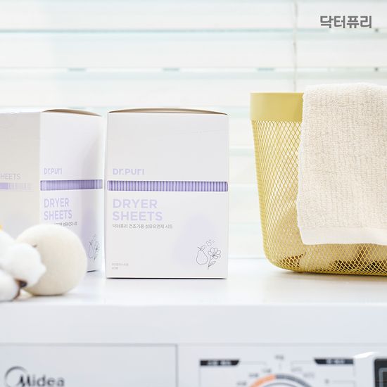 건조기 드라이시트 화이트미스트향 40매(세탁망 증정)
