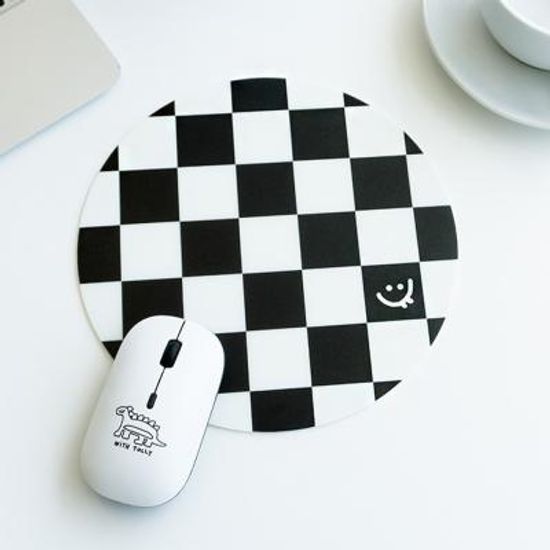 (마우스패드) 올리 체커보드 블랙마우스패드 장패드