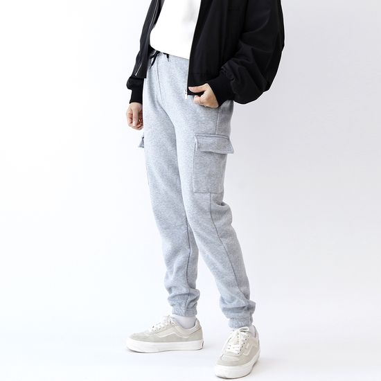 펠리아 여자 기모 카고 조거 팬츠 데일리 여자 바지