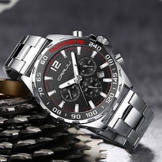 크로노그래프 정장 캐주얼 남자 메탈 손목시계