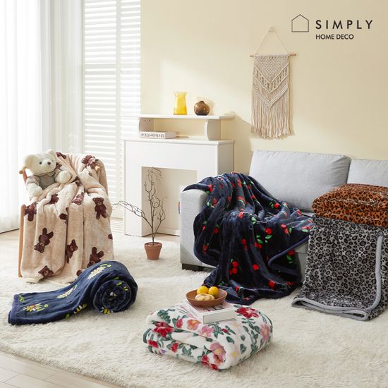 [11/12 출고예정]심플리홈 밍크 극세사 양면 담요 6종
