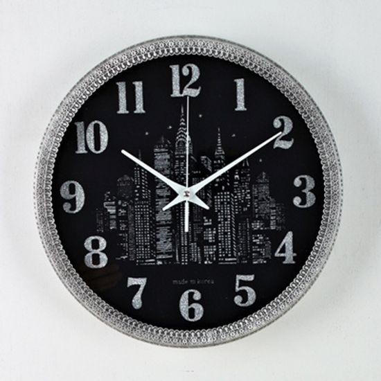 (khhl041)저소음 시티 뷰 벽시계 300 (주석)