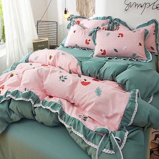 침구 매트리스 침대 베개 이불 매트 커버 세트 그린룸