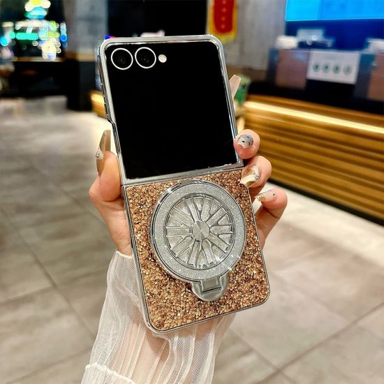 갤럭시Z플립 7 6 5 4 3 큐빅 글리터 링 스탠드 케이스