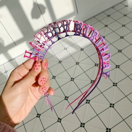 Color Metal Birthday Band 컬러메탈생일머리띠