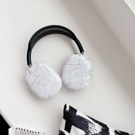 에어팟 맥스 전용 대리석 실리콘 커버 이어캡 케이스