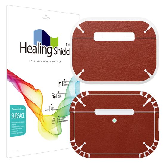 에어팟 프로 3세대 레더브라운 외부보호필름 2세트