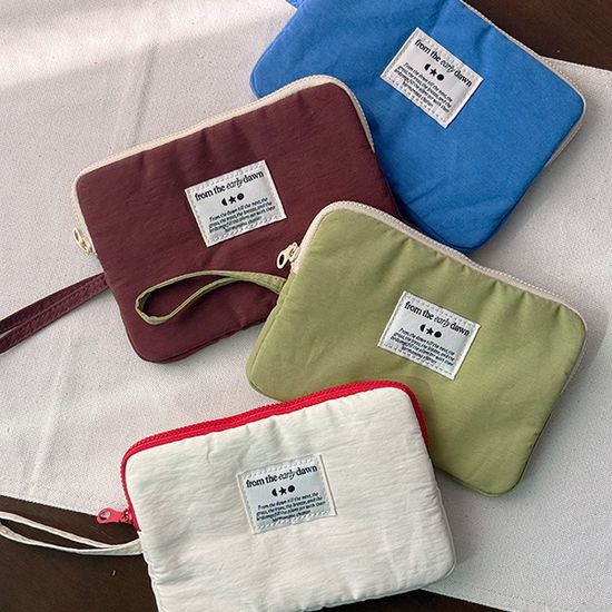 [프롬디얼리던] 코튼 플랫 파우치(여권,이북파우치)