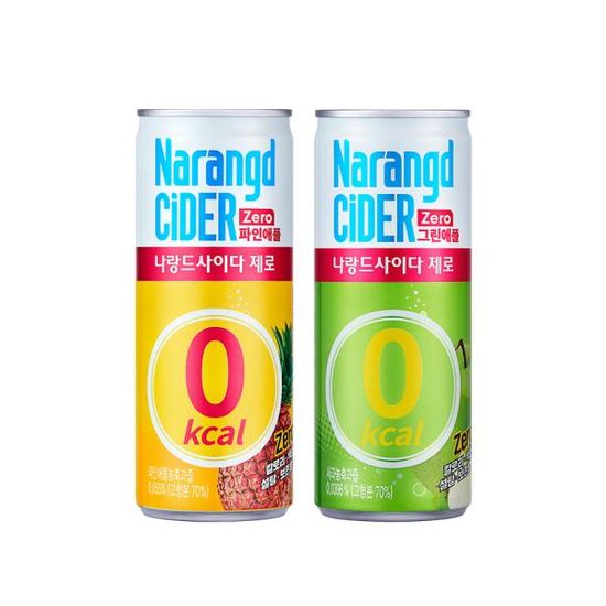나랑드 사이다 245ml 그린애플 30캔 + 파인애플 30캔