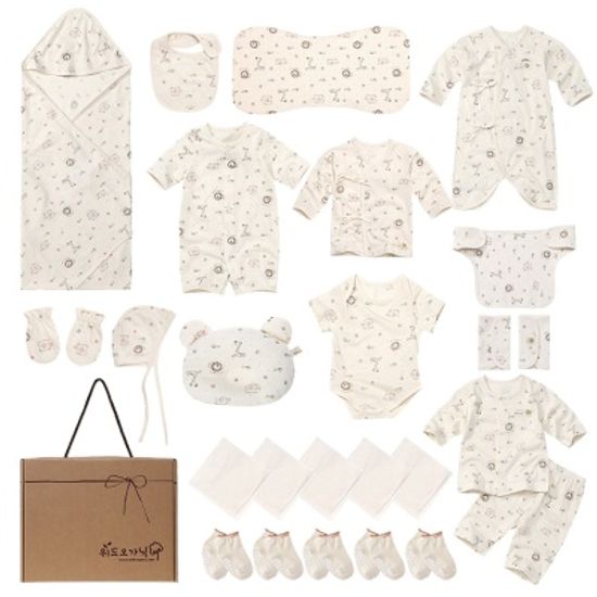 [위드오가닉] 25종 신생아 출산세트_뉴동물