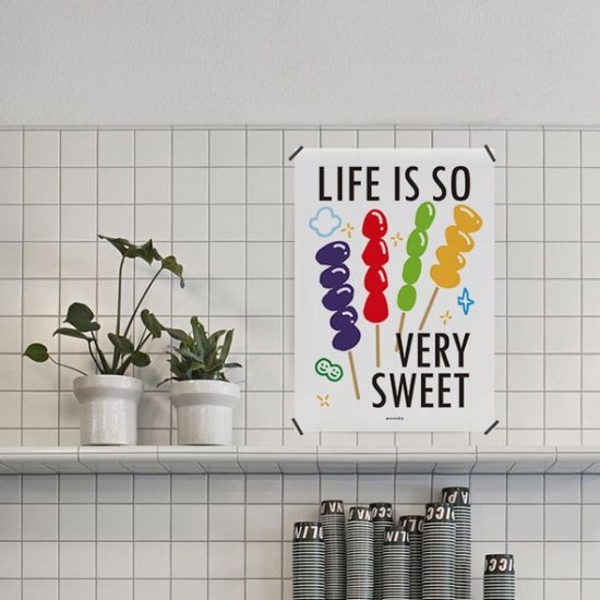 탕후루 M 디자인 포스터 간식 